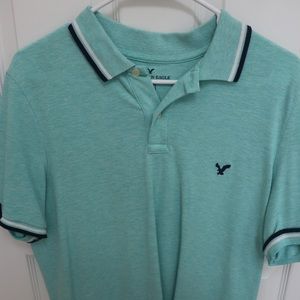 American Eagle Mint Polo Mens Medium-Tall